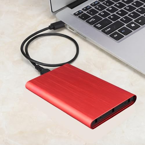 Caja externa SSD USB 3.0 2.5 pulgadas aluminio rojo miniatura 7