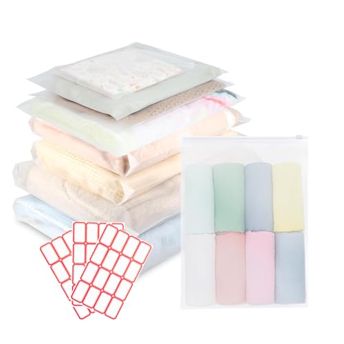 KINETOX 40 pièces Sachets Plastiques Givrés Refermables 20×30 cm Sacs Zip Mat avec Fermeture Zippée Pochettes de Rangement Ziplock Bag pour Vêtements...