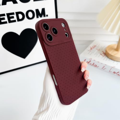 NITITOP Compatible for iPhone 17 Pro Case Cute Dots - Wine Red by NITITOP - Used condition - Image 7
