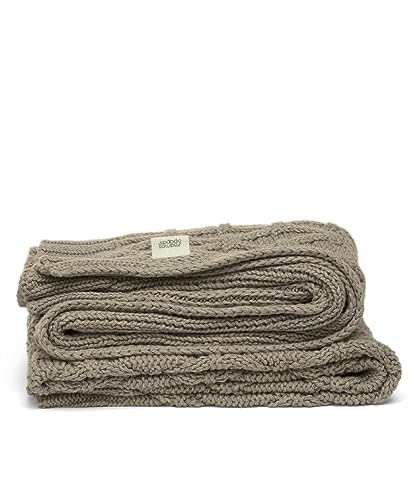 Mamas & Papas Small Knitted Blanket, Diamond, Mocha, Baby - Image 3