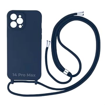 Case Capa Capinha Facility Com Cordão Alça Para iPhone 14 Pro Max (Azul)