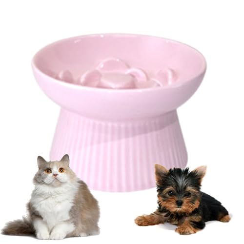 早食い防止 食器 犬 食べやすい セラミック食器 散らばりにくい 犬 フードボウル 陶器 台付 高さがある 倒れない 犬 御飯皿 ねこ いぬ エサ入れ 器 犬 早食い防止 sサイズ 子犬子猫用 犬 水飲み皿 スタンド付き 滑り止め 洗いやすい 電子レンジ