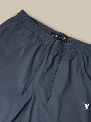 Image of TECHNOSPORT Men Mid Rise Regular Fit Solid Stretchable Joggers, Techno Dry for Regular Use and Sports