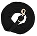 Showman Flat Cushion Lunge Line w/Removable Brass Snap (Black)