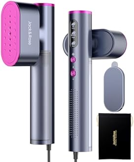 Dual Voltage Travel Steamer,100-240V Portable Garment Steamer Iron,2-in-1 Clothes Steamer Handheld,15S Fast Heat-up, Suitable forGlobal & Europe Travel, Home