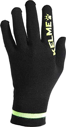 ケルメ (kelme) ニットグローブ (KNIT GLOVES) ブラック×フラッシュグリーン Lサイズ 9881406