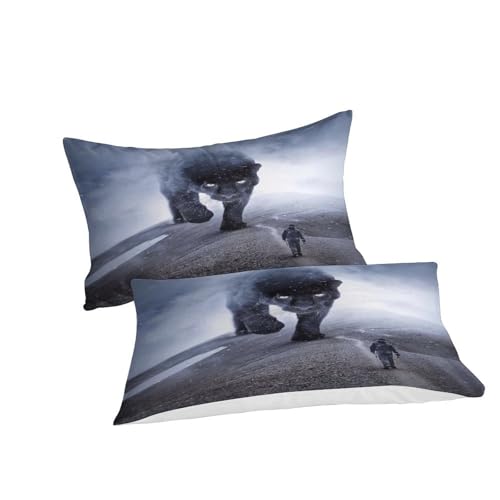 Ensemble de panther literie microfibre avec housse de couette léopard souple et taies