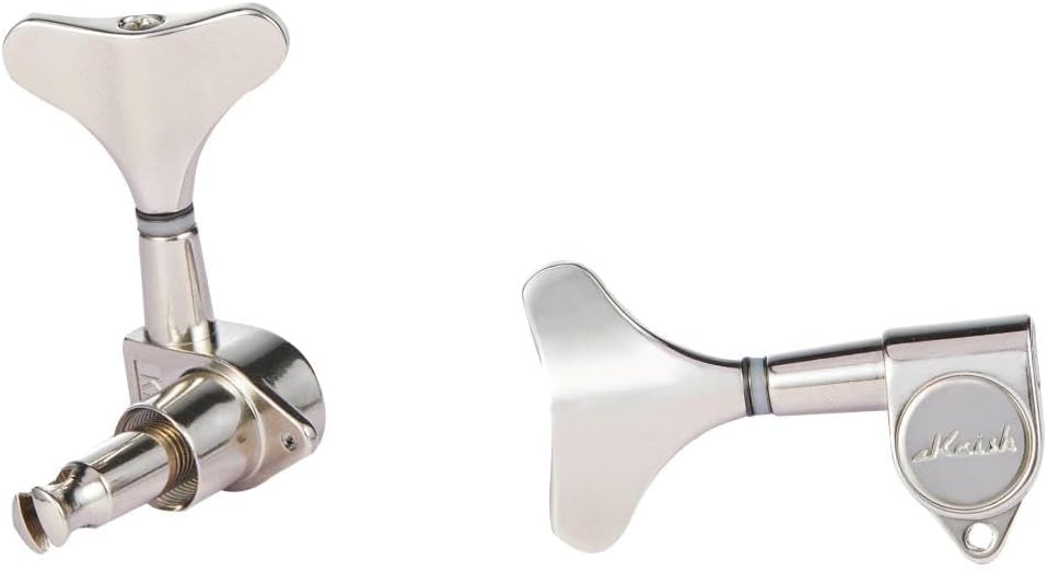 KAISH 6 String 3R3L 18:1 Sealed Bass Tuners Bass Guitar Tuning Keys Tuning Machine Heads for Ibanez/Yamaha Style Acoustic/Electric Bass Nickel