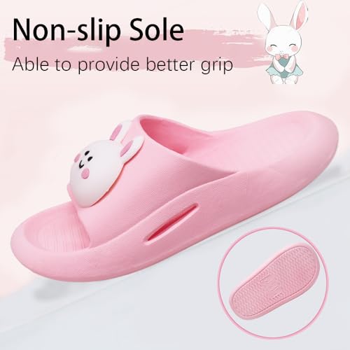 Image of Toddler Little Kids Slides Sandals Unicorn Dinosaur Bunny Beach Pool Shower Slides Anti-Skid Home Bath Slippers Cute Summer Outdoor Shoes for Girls and Boys