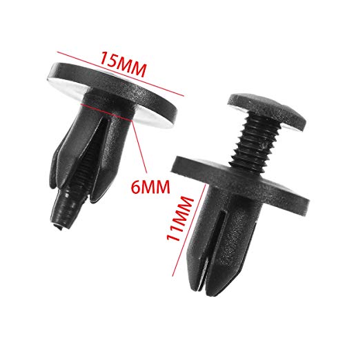 Clips de sujeción de 6mm de parachoques y remaches plásticos para automóvil 3