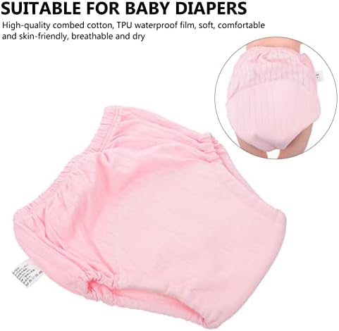 Healifty Potty Toddler Boys Washable Toilet Unisex Infant Diaper Pant Underwear Girls Pink Baby Sanitary Pocket Cotton Reusable Pee Pants Cover for Nappy Training Panties Shower Nappies
