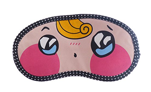 Image of Jenna Yellow Hair Surprise Cartoon Face Sleeping Eye Mask