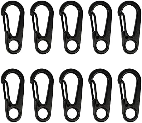 SWATOM Mini Alloy Carabiner Clip Tiny Spring Snap Hook Carabiners for Paracord Backpack Camping Bottle Using Keychains Accessories