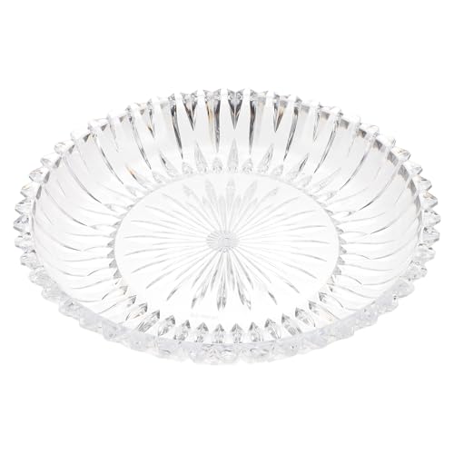 STOBAZA Fruit Tray Bowls Bowl Round Basket Containers Holding Restaurant Oatmeal Crystal Dish Pudding A Snacks Trays Candy Decorative Pasta Hotel and Center Kitchen Fantastic Clear