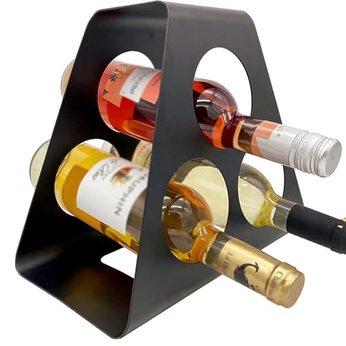 Soporte para botellas de vino de metal para encimera 3 botellas miniatura 1