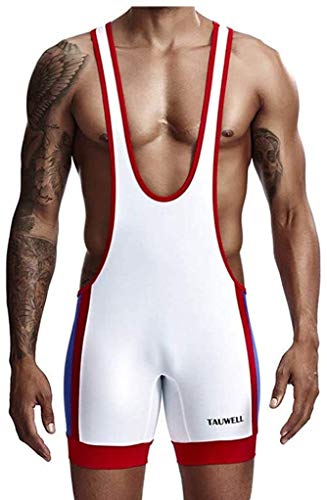 sous-vêtements Sexy Hommes Body Shaper Sweat Singlet Gilet Lutte Singlet Bodysuit (Couleur : White, Size : M) Cover