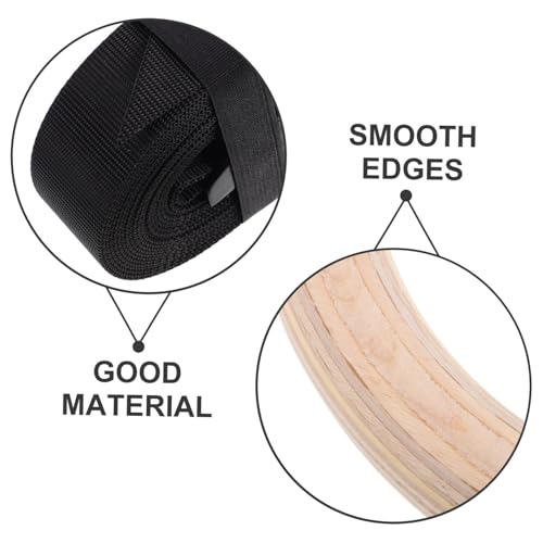 Anillas de gimnasia ajustables de madera para entrenamiento miniatura 7