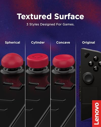 Image of Lenovo Legion Go Joystick Caps - Lenovo Red Replacement Thumb Grips for Enhanced Gaming Precision Compatible with Nintendo Switch, PS5, Xbox Controllers Enhanced Comfort & Grip