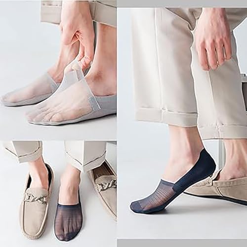 Invisible Breathable Anti-Slip Socks, Ultra Thin Liner Lightweight Mesh No Show Socks Women,Men3