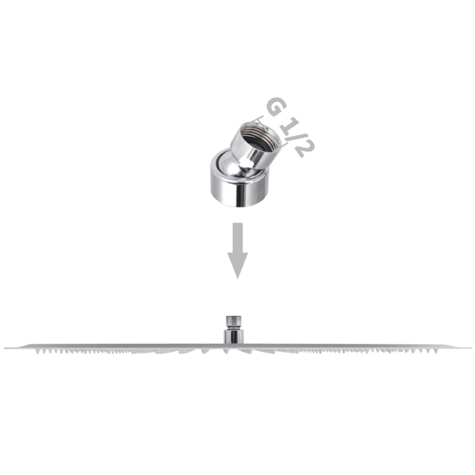 Fasba Ducha de Lluvia Cuadrada de Acero Inoxidable con 324 boquillas antical - para baño Relajante Modelo FCLRZJ-142163ES