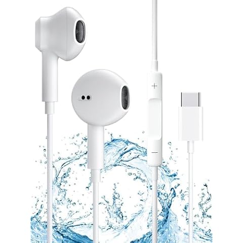 Écouteurs USB C,Intra Auriculaires avec Micro et contrôle du Volume Cover