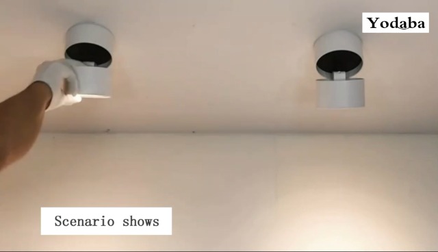 Image of Dimmable Ceiling Spotlight, 12W LED Indoor Surface Mount Downlight, Black Aluminum, 360 Adjustable, for Gallery Display Lighting(Warm Light 3000K,Black)