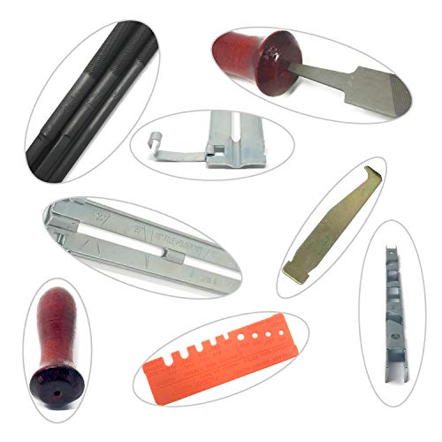 Mizoova 10 Piece Chainsaw Sharpener File Kit With 5/32 3/16 7/32 Round Files, 6 Inch Flat File, Depth Gauge, Filing Guide Holder, Hardwood Handle #TOP7