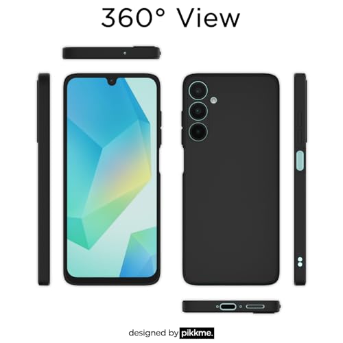 Image of Outlouders Back Cover for Samsung Galaxy A26 5G | Camera Protection | Durable Soft Matte Silicone Bumper Case (Black)