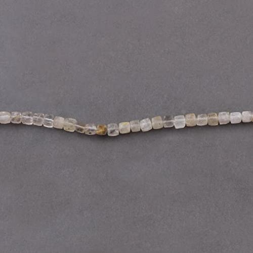 Golden Rutile Cubes Briolettes perles de quartz pour création bijoux SB4448