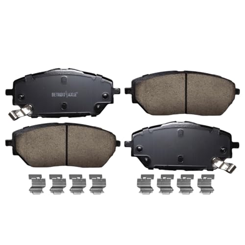 Image of Detroit Axle - Front Brake Kit for Toyota 2018 2019 2020 2021 2022 C-HR | 11.77 inch inch Disc Brake Rotors Copper-Free Ceramic Brake Pads Replacement
