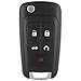ECCPP 2X 5 Button Remote Key Fob Case Flip Folding Key Shell for Chevy Camaro Cruze Equinox Impala Malibu Sonic |Buick LaCrosse Regal Verano Verano |GMC Terrain