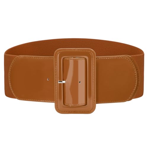 Image of VONMELLI Stretchy Wide Women Belts Elastic Vintage Belts for Women Fashion Ladies Waist Belt for Dress