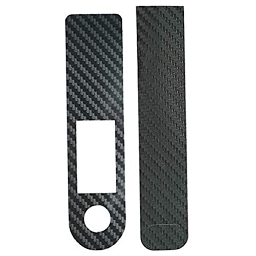TOPofly Scooter -Screenfilm -Gaspedalaufkleber, Bildschirmtafel -Schutzaufkleber, Kohlefaser -Schutzfilm für Roller, Schwarze 2pcs Cover