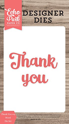 Echo Park Paper Echo Park Words & Phrases Dies Thank You Set 4, Multi