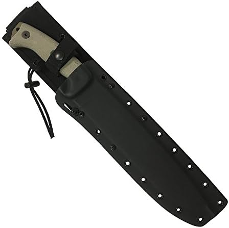 ESEE Authentic JUNGLAS-DE-E Survival Knife, Kydex Sheath, MOLLE Backing
