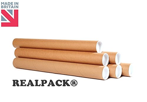 Versandrolle Karton mit Kunststoff Endkappen – 7,6 cm line-size: 330 mm A3 braun