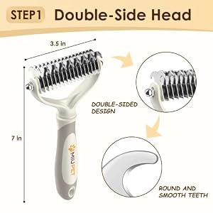 Professional Long Haired Dog Grooming Kit - Cat Grooming Brush, Dog Deshedding Brush and Self-Cleaning Slicker Brush 3 in 1 Dog Brush Set Gift Box for Long Hair Dogs Owners