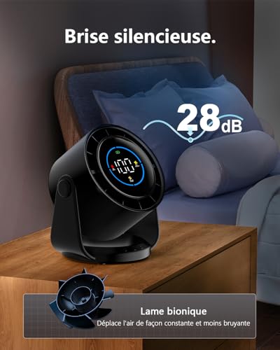 Ventilateur de bureau USB rechargeable puissant à 100 vitesses pour chambre - 6