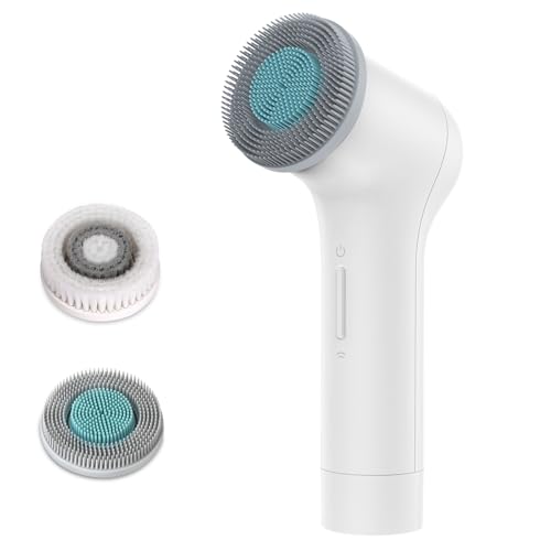 MYCARBON Brosse Nettoyante Visage Electrique IPX7 Etanche Microcirculation Bidirectionnelle Brosse Rotative Visage Rechargeable pour Nettoyage en...