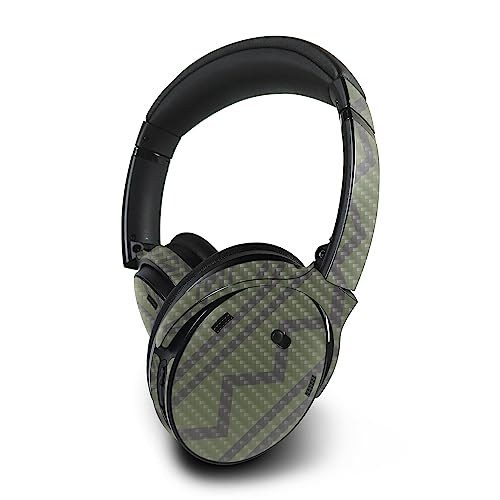 Image of MightySkins Carbon Fiber Skin Compatible with Bose QuietComfort 45 Headphones Green Western | Protective, Durable Textured Carbon Fiber Finish | Easy to Apply | Made in The USA