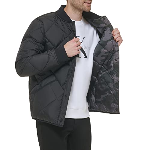 Image of Calvin Klein Men's Reversible Diamond Quilted Jacket