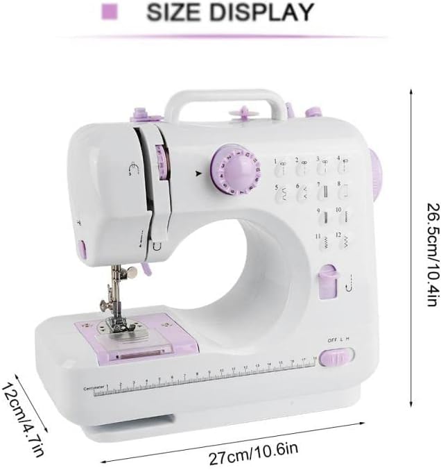Elektrische naaimachine Draagbare Mini dubbele draad borduurnaaimachine Huishoudelijke naaiaccessoires - Image 3