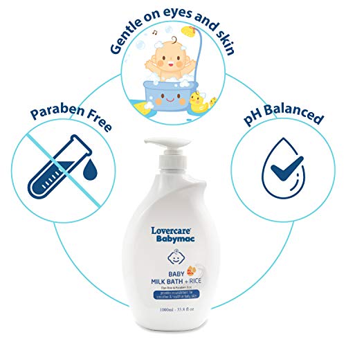 Image of Lovercare Babymac Baby Milk Bath + Rice 33.8 fl oz /1000ml