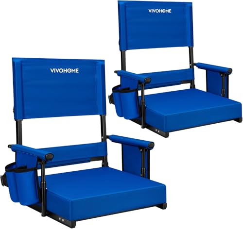 VIVOHOME Adjustable High Back Stadium Seats with Back Support and Cushion