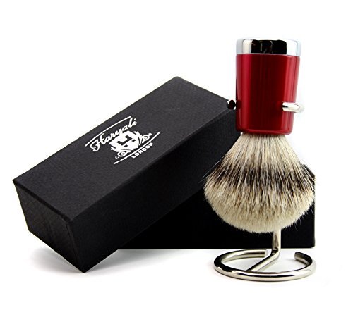 Luxury Classic Men's Shaving Set Featuring Top Grade Silver Tip Brush, DE Safety (Blades NOT Included) & Dual Stand