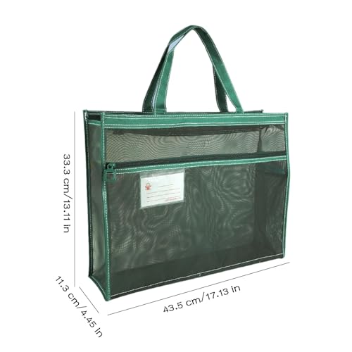 Bolsa de documentos con cremallera de malla impermeable y transparente tamaño A3 6