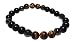 Zombie Slayer: Tiger's Eye, Obsidian, Tourmaline & Hematite Beaded Gemstone Stretch Bracelet
