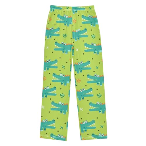 ZZKKO Cute Crocodile Boys Pants for Kids Jogger Pants with Pockets S-XL