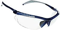 Vista 1 de Gafas de seguridad, lente transparente, marco azul translúcido, paquete de 1 (nueva versión)