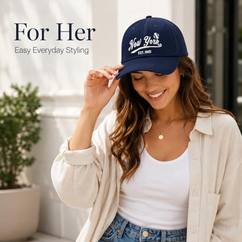 Image of Classic Vintage Embroidered Fashionable Baseball Cap for Men Women Teenager Cap City Hat Adjustable with Gift Box